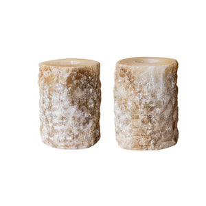 Teelichthalter – Onyx Stein, Raue Oberfläche, Runde Form, L – Yustin | PTMD