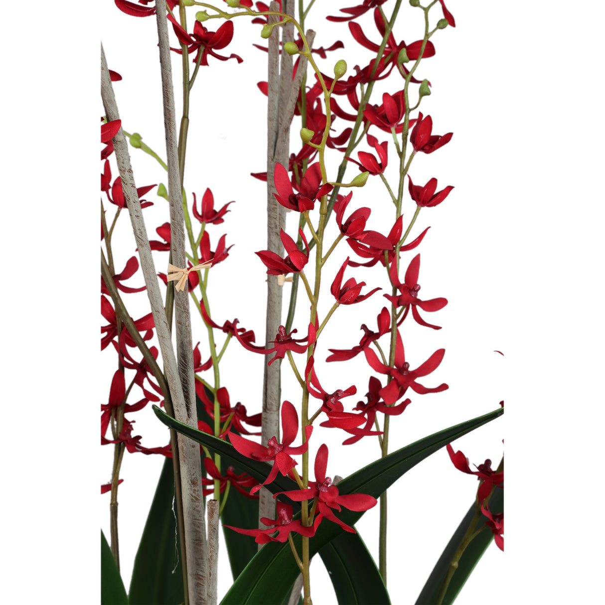 Kunstpflanze – Rosa Blüten, Glas Vase, Polyester Glas, L | PTMD