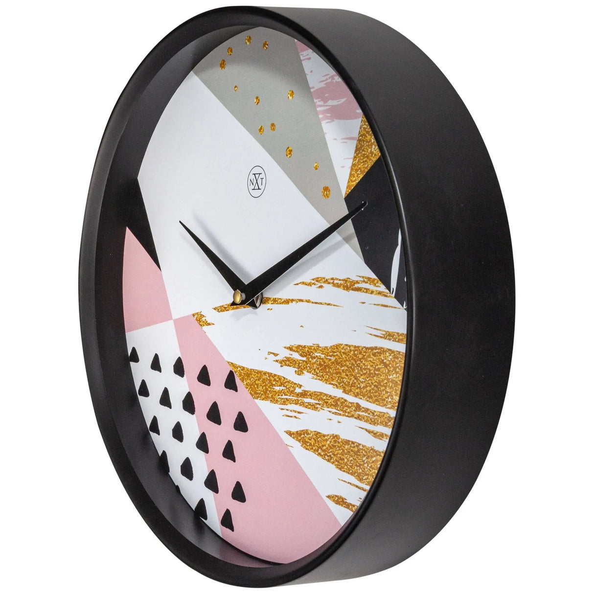 Wanduhr – Modernes Zifferblatt, Schwarzes Gehäuse, Stilles Uhrwerk - Grace | NeXtime