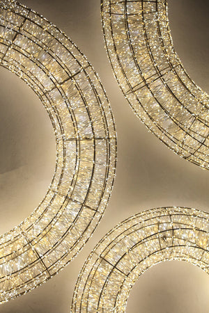 LED-Kranz – Champagnergold, zum Aufhängen, Größe XS - Lexis | PTMD