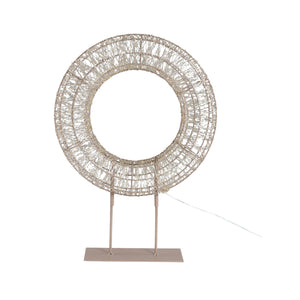 LED-Kranz – Champagnergold, LED-Beleuchtung, mit Standfuß, S - Lexis | PTMD