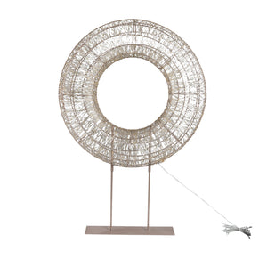LED-Kranz – Champagnergold, LED-Beleuchtung, mit Standfuß, L - Lexis | PTMD
