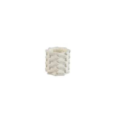 Flowerpot – White Color, Three-Dimensional Expansion Design, Cement Material, XS – Norma | PTMD