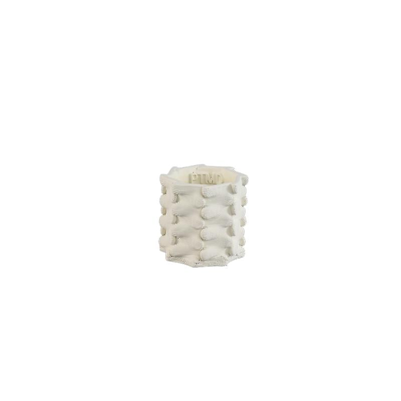Flowerpot – White Color, Three-Dimensional Expansion Design, Cement Material, XS – Norma | PTMD