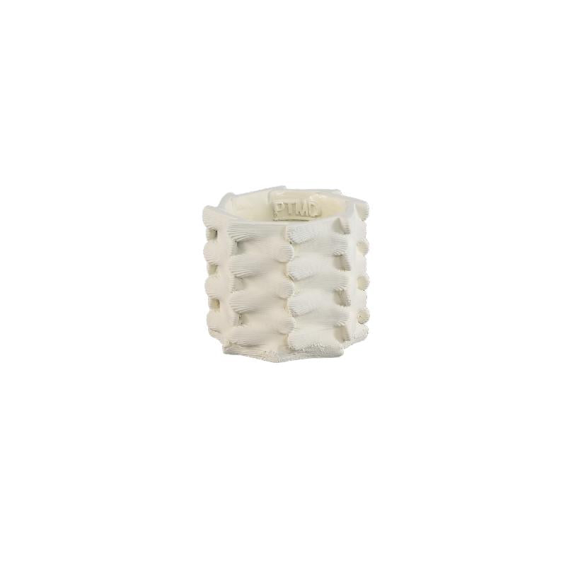 Flower Pot – White, 3D Extended Design, Cement Material, S – Norma | PTMD