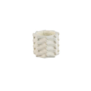 Flower Pot – White, 3D Extended Design, Cement Material, S – Norma | PTMD