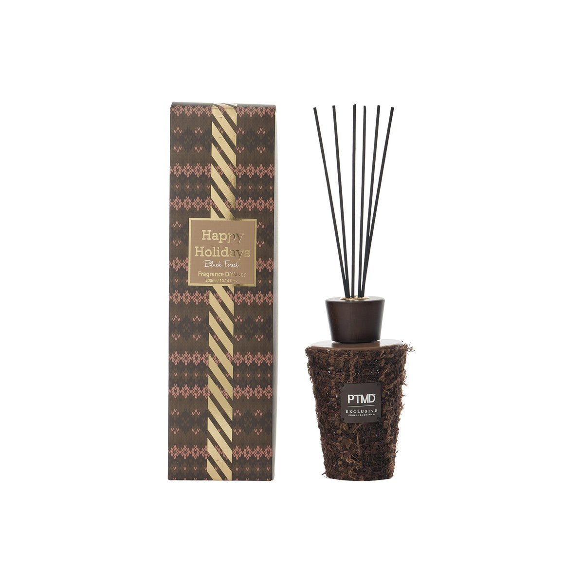 Raumduft-Diffuser – Taupe-Glas, Holzstäbchen, 300 ml | PTMD