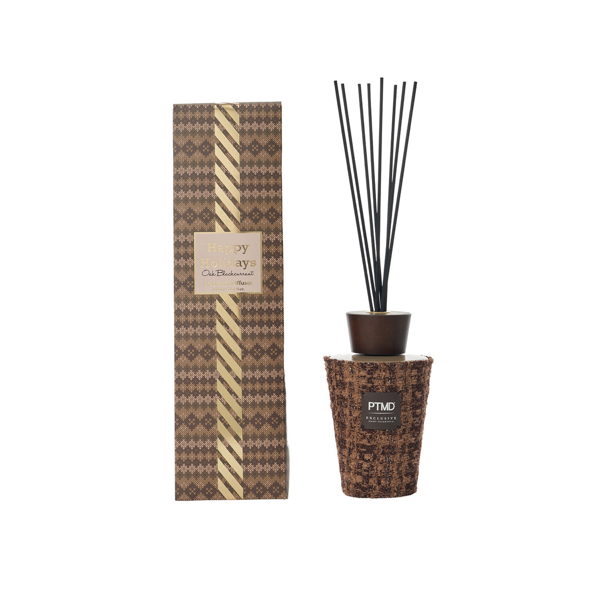 Raumduft-Diffuser – Beiges Glas, Holzstäbchen, 300 ml | PTMD