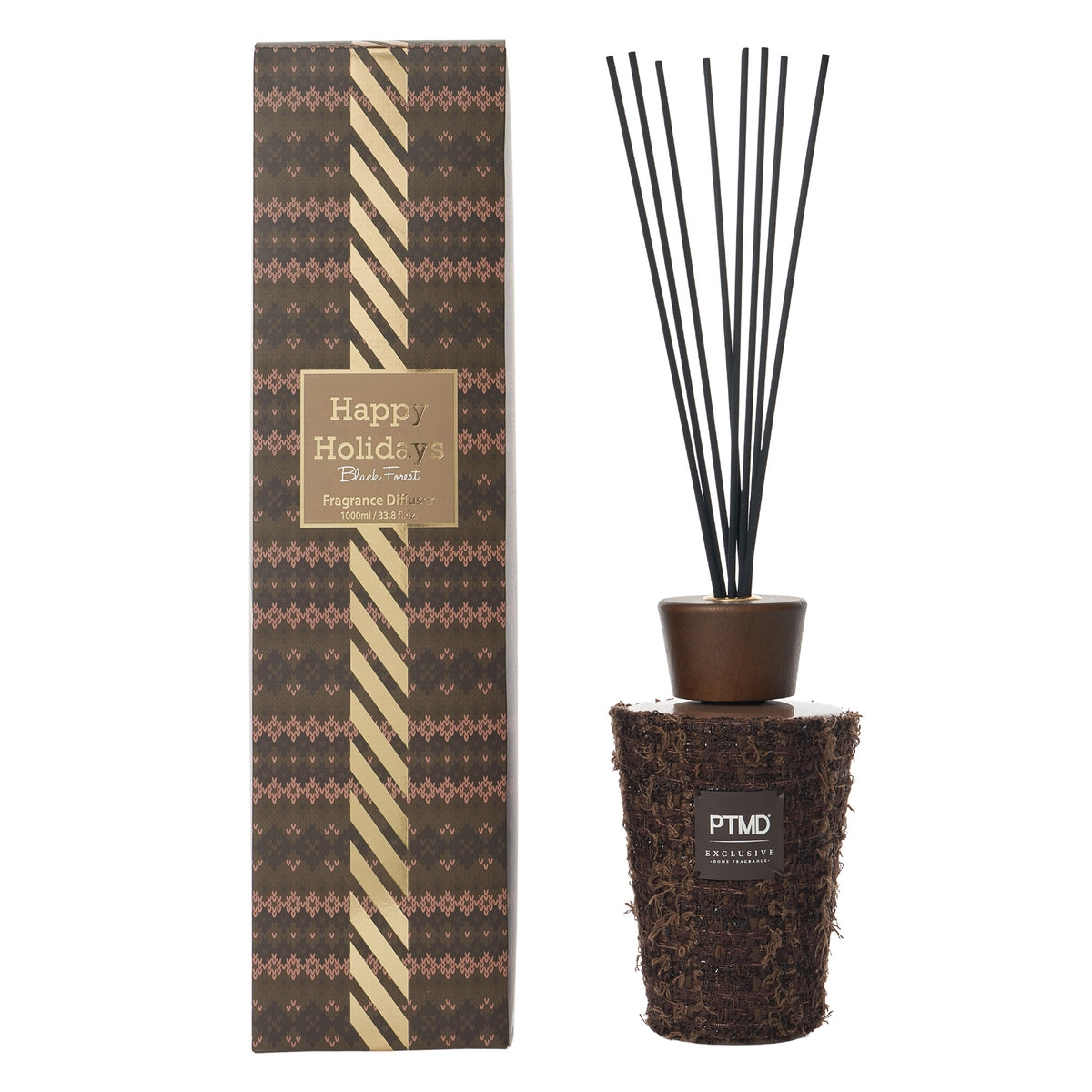 Raumduft-Diffuser – Taupe-Glas, Holzstäbchen, 1000 ml | PTMD