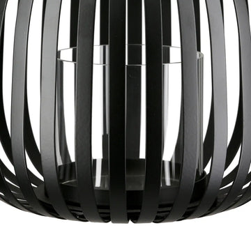 Windlicht – Zeitlose Eleganz, Stimmungsvolles Lichtspiel, Schwarze Akzente, 13 cm - Dogma | Gilde