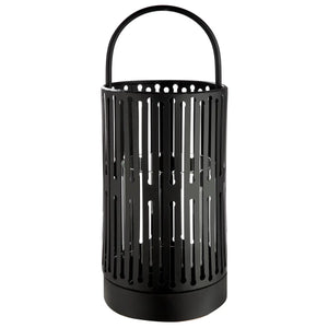 Windlicht – Filigrane Silhouette, Stimmungsvolles Lichtspiel, Schwarze Eleganz, 33 cm - Como | Gilde