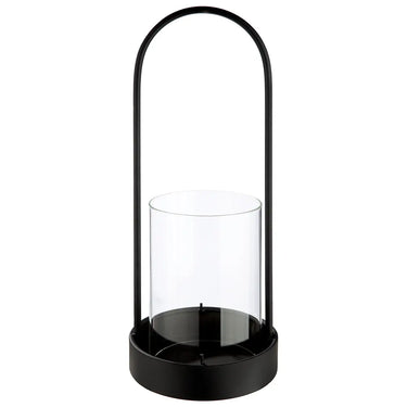 Windlicht – Filigrane Silhouette, Stimmungsvolles Lichtspiel, Schwarze Eleganz, 39 cm - Como | Gilde