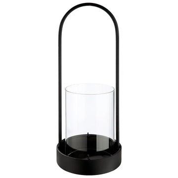 Windlicht – Filigrane Silhouette, Stimmungsvolles Lichtspiel, Schwarze Eleganz, 39 cm - Como | Gilde