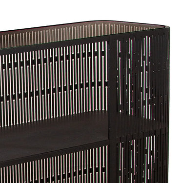 Sideboard – Minimalistische Metallform, Schwarze Eleganz, Schlanke Silhouette, 75,5 cm - Como | Gilde