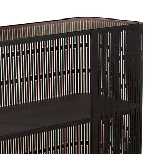 Sideboard – Minimalistische Metallform, Schwarze Eleganz, Schlanke Silhouette, 75,5 cm - Como | Gilde