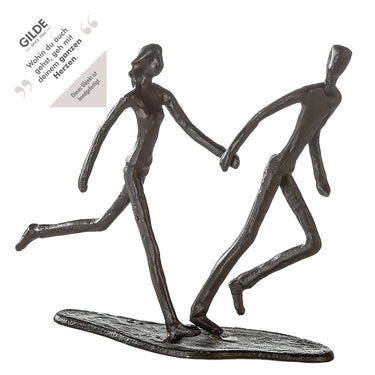 Skulptur –  Paarfigur Design, Eisen Material, Laufende Pose - Running | Gilde