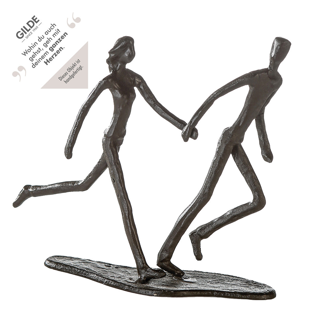 Skulptur –  Paarfigur Design, Eisen Material, Laufende Pose - Running | Gilde