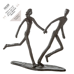 Skulptur –  Paarfigur Design, Eisen Material, Laufende Pose - Running | Gilde