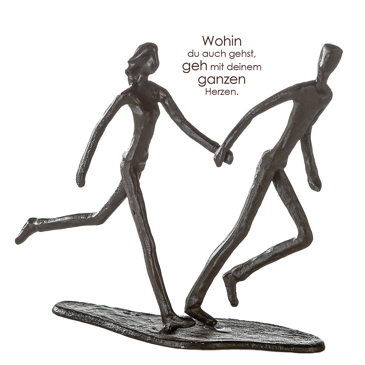 Skulptur –  Paarfigur Design, Eisen Material, Laufende Pose - Running | Gilde