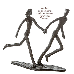 Skulptur –  Paarfigur Design, Eisen Material, Laufende Pose - Running | Gilde