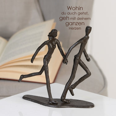 Skulptur –  Paarfigur Design, Eisen Material, Laufende Pose - Running | Gilde