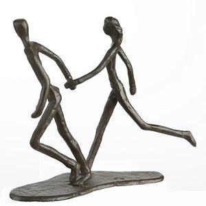 Skulptur –  Paarfigur Design, Eisen Material, Laufende Pose - Running | Gilde