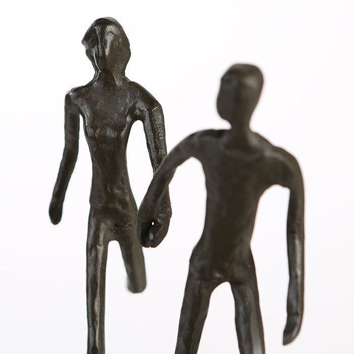 Skulptur –  Paarfigur Design, Eisen Material, Laufende Pose - Running | Gilde
