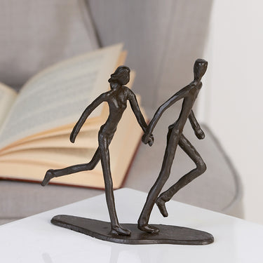 Skulptur –  Paarfigur Design, Eisen Material, Laufende Pose - Running | Gilde
