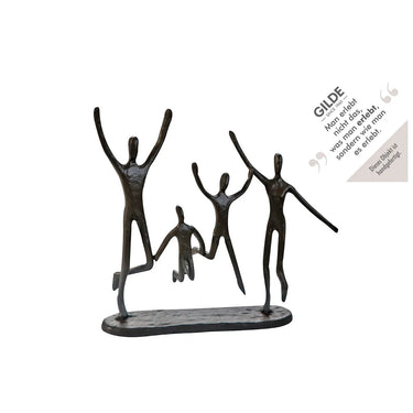 Skulptur – Gruppenfigur Design, Eisen Material, Springende Pose - Jumping | Gilde