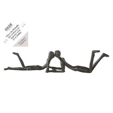 Skulptur – Paarfigur Design, Eisen Material, Liegende Pose - Loving | Gilde