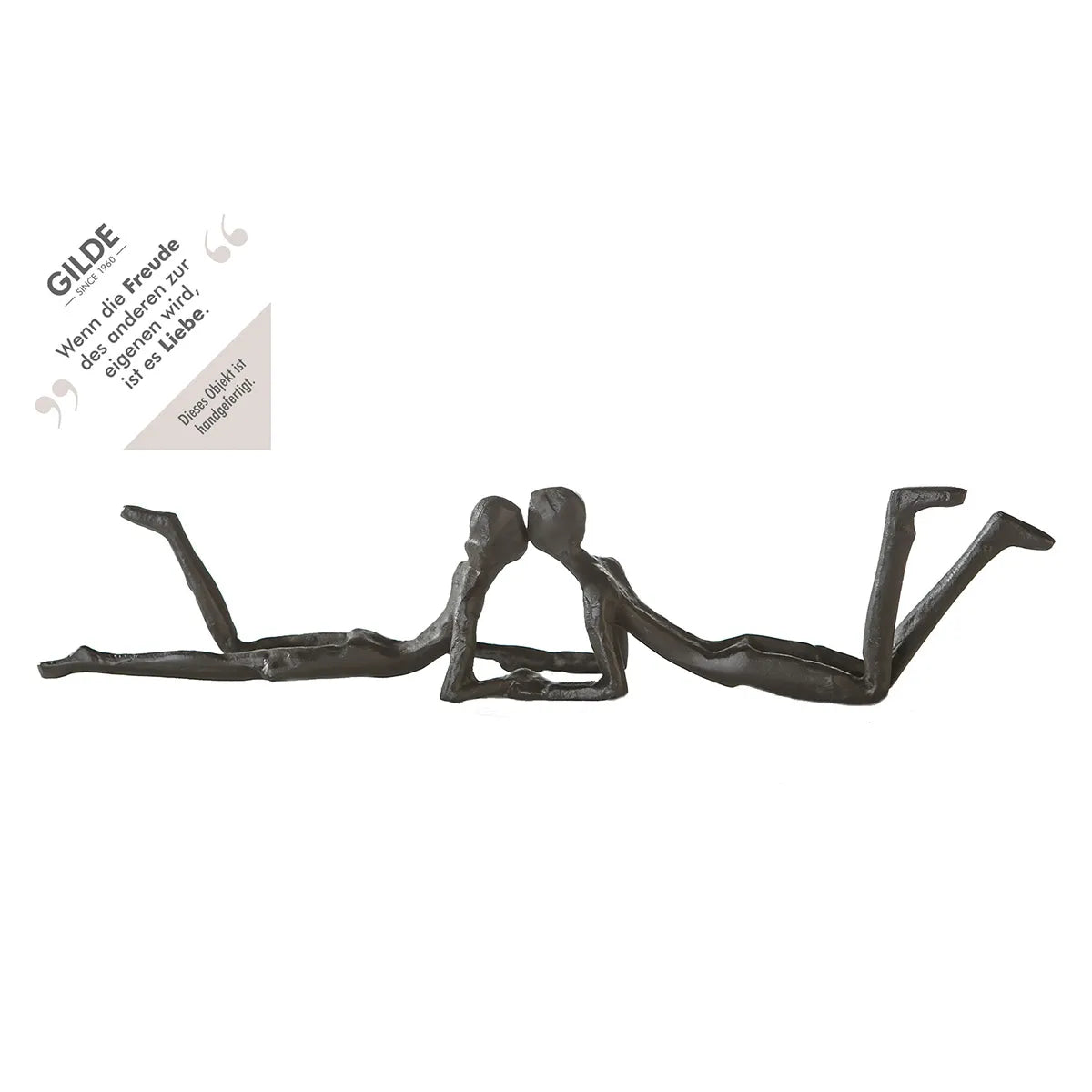 Skulptur – Paarfigur Design, Eisen Material, Liegende Pose - Loving | Gilde