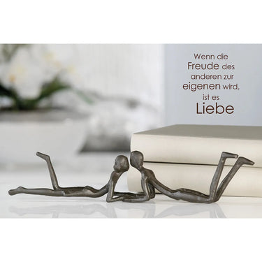 Skulptur – Paarfigur Design, Eisen Material, Liegende Pose - Loving | Gilde