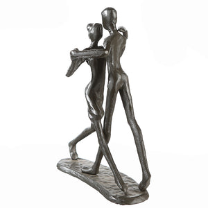 Skulptur – Paarfigur Design, Eisen Material, Tanzende Pose - Dancing | Gilde
