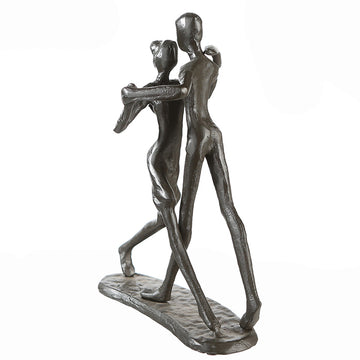 Skulptur – Paarfigur Design, Eisen Material, Tanzende Pose - Dancing | Gilde