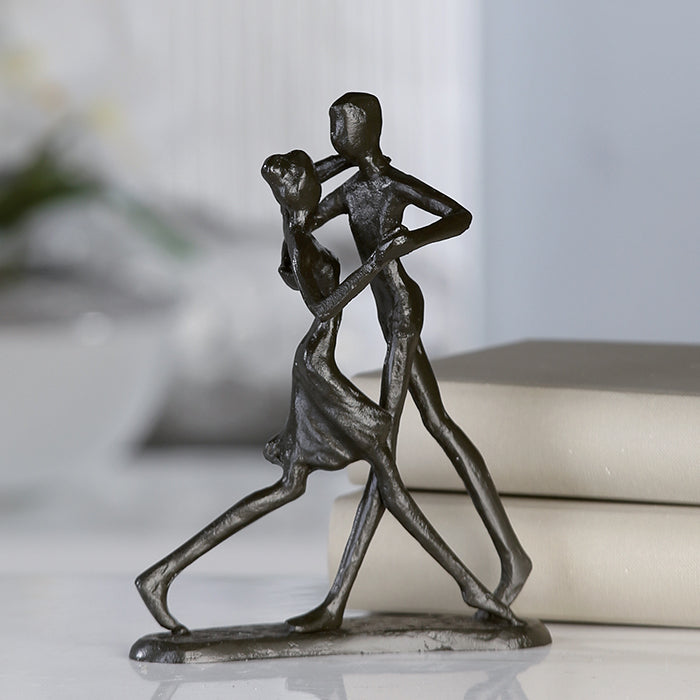 Skulptur – Paarfigur Design, Eisen Material, Tanzende Pose - Dancing | Gilde