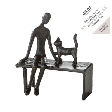 Skulptur – Katzenmotiv Design, Eisen Material, Strukturierte Oberfläche - Zuwendung | Gilde