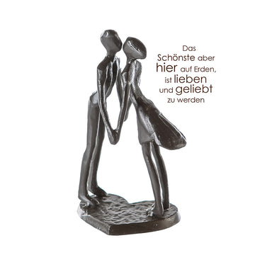 Skulptur – Paarfigur Design, Eisen Material, Strukturierte Oberfläche - Heartbeat | Gilde