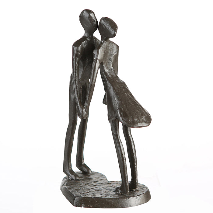 Skulptur – Paarfigur Design, Eisen Material, Strukturierte Oberfläche - Heartbeat | Gilde