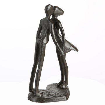 Skulptur – Paarfigur Design, Eisen Material, Strukturierte Oberfläche - Heartbeat | Gilde