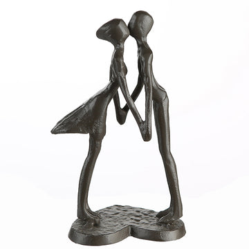Skulptur – Paarfigur Design, Eisen Material, Strukturierte Oberfläche - Heartbeat | Gilde