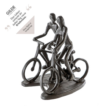 Skulptur – Paarfigur Design, Eisen Material, Fahrradmotiv  - Rad Tour | Gilde