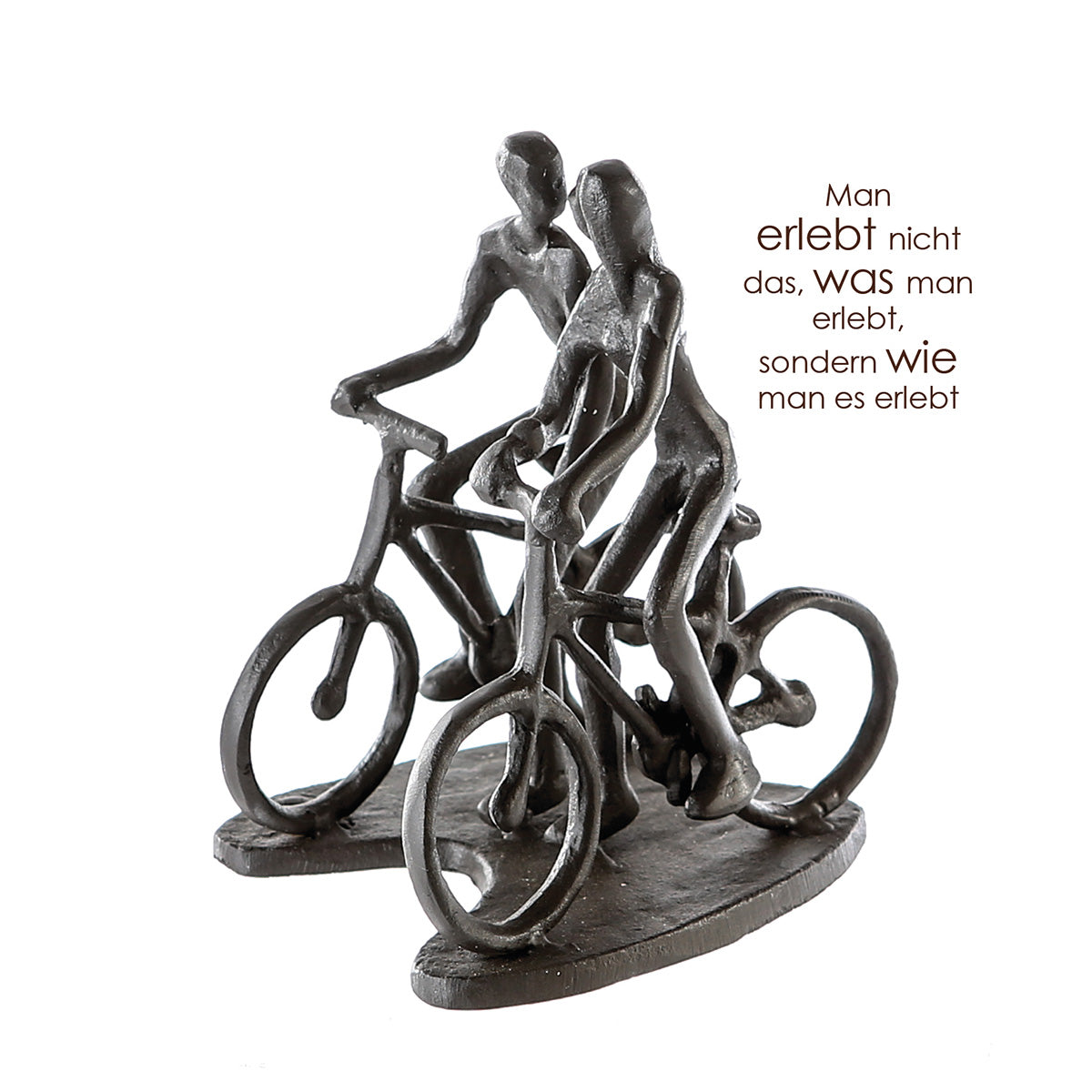 Skulptur – Paarfigur Design, Eisen Material, Fahrradmotiv  - Rad Tour | Gilde
