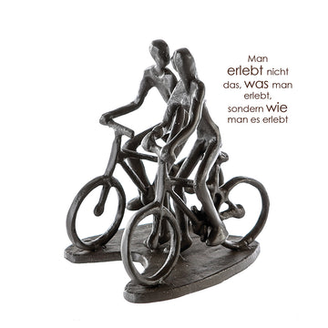Skulptur – Paarfigur Design, Eisen Material, Fahrradmotiv  - Rad Tour | Gilde