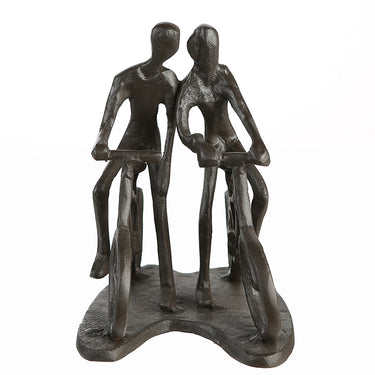 Skulptur – Paarfigur Design, Eisen Material, Fahrradmotiv  - Rad Tour | Gilde