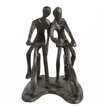 Skulptur – Paarfigur Design, Eisen Material, Fahrradmotiv  - Rad Tour | Gilde