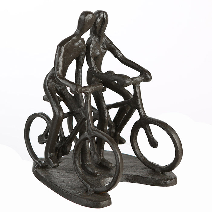 Skulptur – Paarfigur Design, Eisen Material, Fahrradmotiv  - Rad Tour | Gilde
