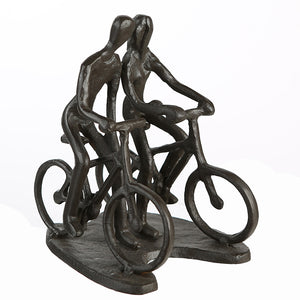 Skulptur – Paarfigur Design, Eisen Material, Fahrradmotiv  - Rad Tour | Gilde