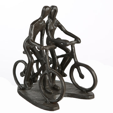 Skulptur – Paarfigur Design, Eisen Material, Fahrradmotiv  - Rad Tour | Gilde