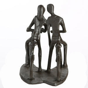 Skulptur – Paarfigur Design, Eisen Material, Fahrradmotiv  - Rad Tour | Gilde