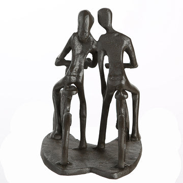 Skulptur – Paarfigur Design, Eisen Material, Fahrradmotiv  - Rad Tour | Gilde